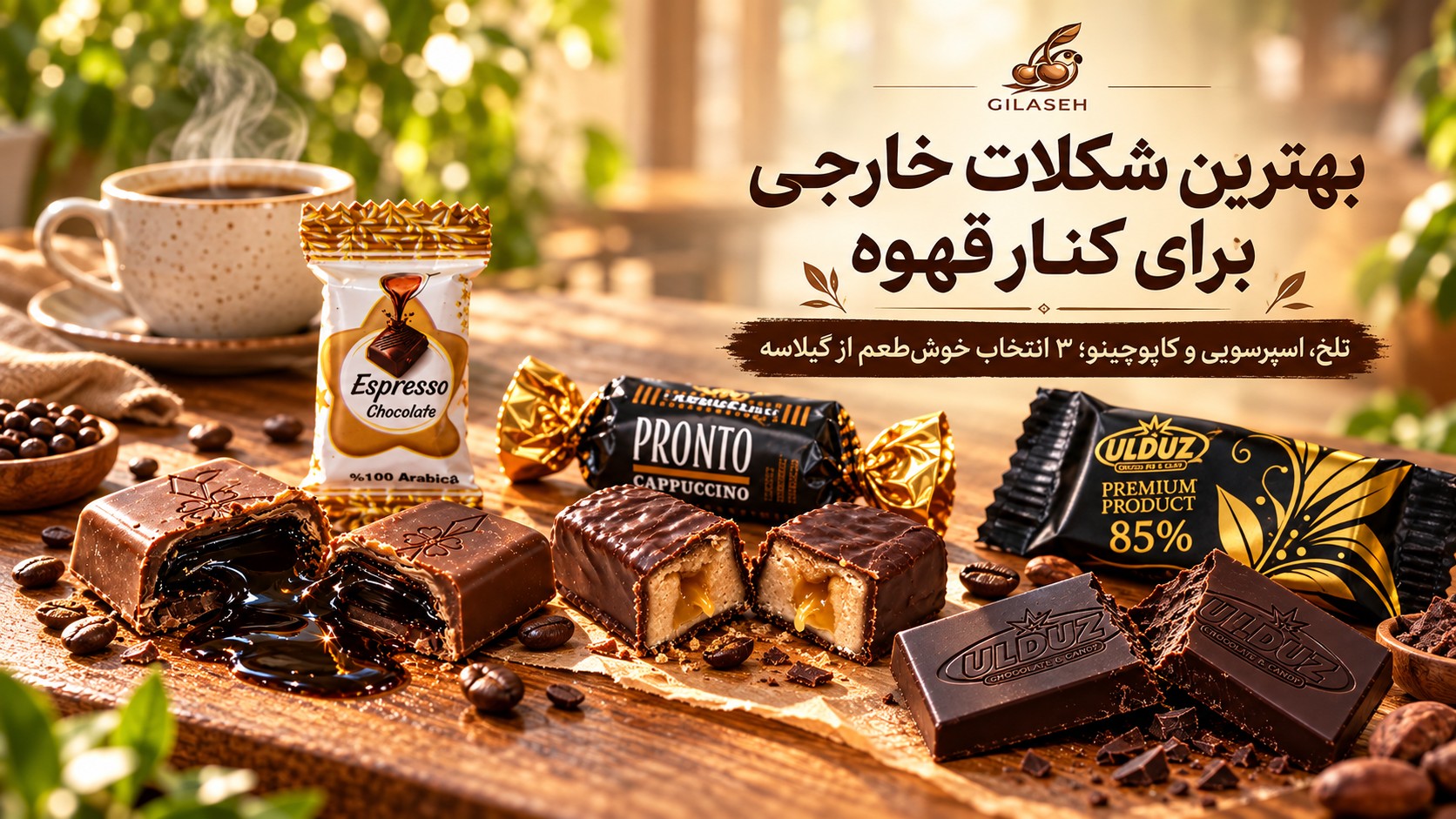 بهترین شکلات خارجی برای کنار قهوه با مدل‌های اسپرسو، کاپوچینو و تلخ